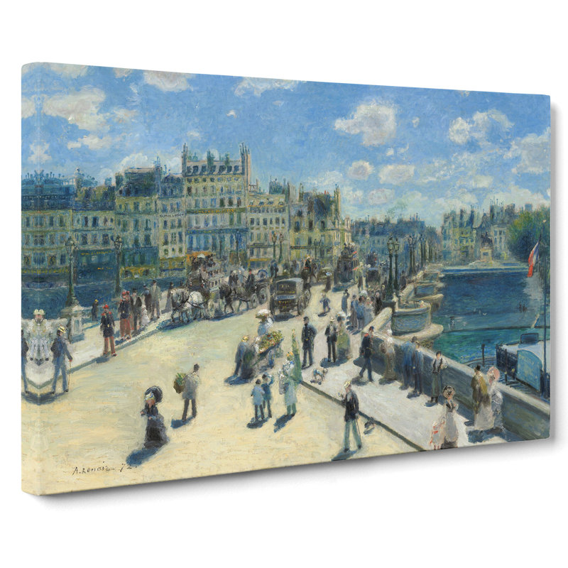 Pont Neuf In Paris by Pierre-Auguste Renoir - Wrapped Canvas Painting, 35cm H x 50cm W x 3cm D