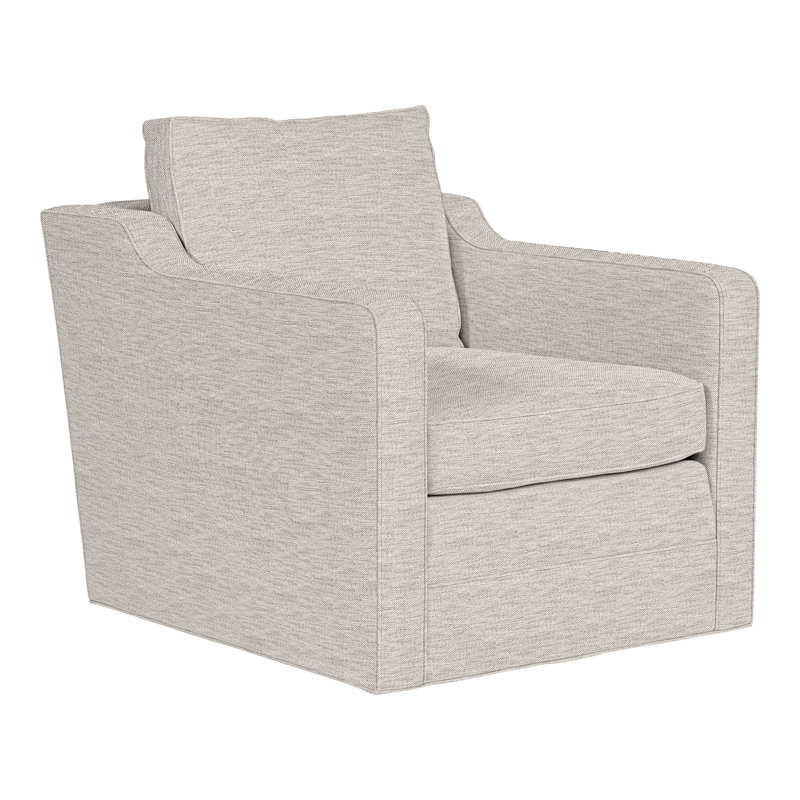 Stanton Upholstered Swivel Armchair, Impala Linen