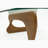 Abstract 51 "Mid-Century  Premium Triangle Glass Top Coffee Table With Solid Wood Base-751055286
