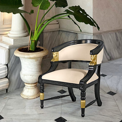 Egyptian Revival Barrel Chair