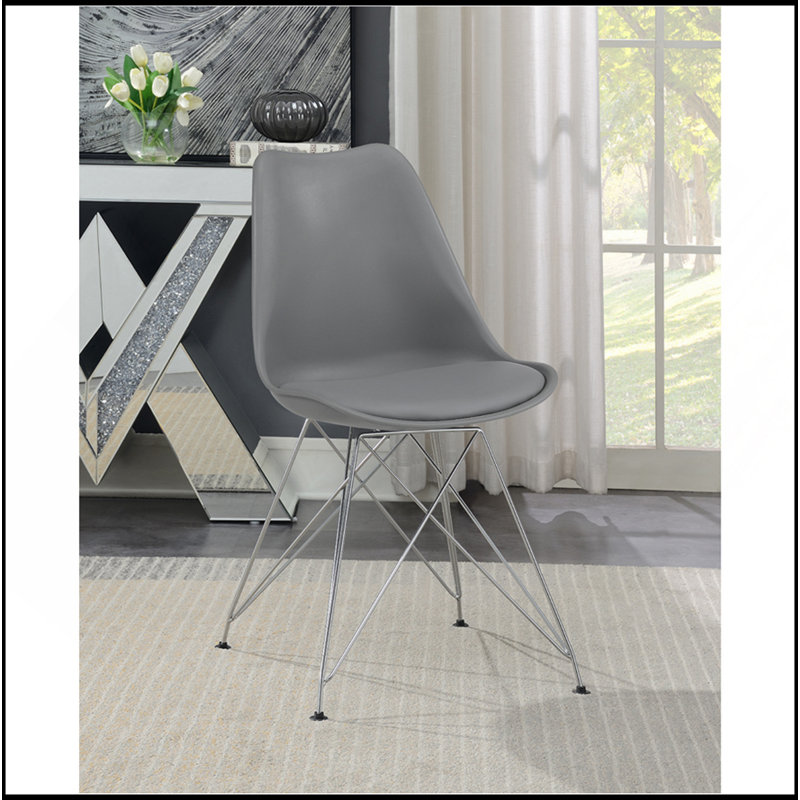 Ensemble de 2 chaises d'appoint en polypropylène, Polypropylène gris