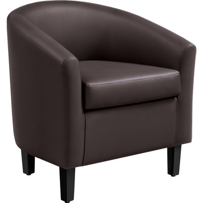 Seldon 28'' H Vegan Leather Barrel Chair