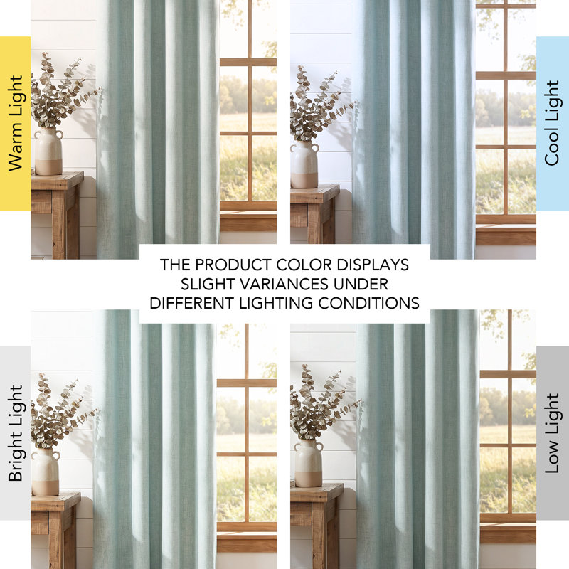 100% Blackout Linen Curtains for Bedroom, Burlap Linen Drapes with Thermal Insulated Grey Liner Grommet Noise Reducing Window Panels for Living room, 2 Panels