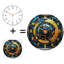Horloge murale en verre trempé silencieuse de 30 cm, « Horloge murale futuriste », sans tic-tac, fonctionne avec des piles (piles AA non comprises), décoration artistique pour la maison