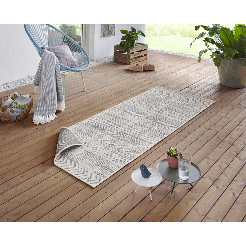 Biri Flatweave Grey Rug, Runner 80 x 250 cm