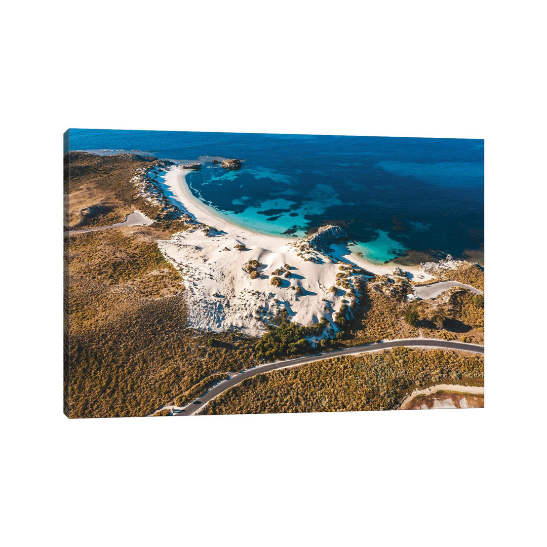 Turquoise Bays With Coastal Road by James Vodicka - Wrapped Canvas Gallery-Wrapped Canvas Giclée