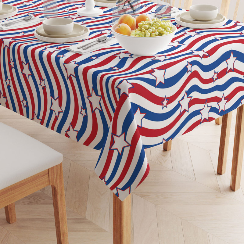 Anso American Stars Stripes Tablecloth, 60" x 60"