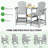 Wolak HDPE Outdoor Adirondack Chair Set With Table-885886591