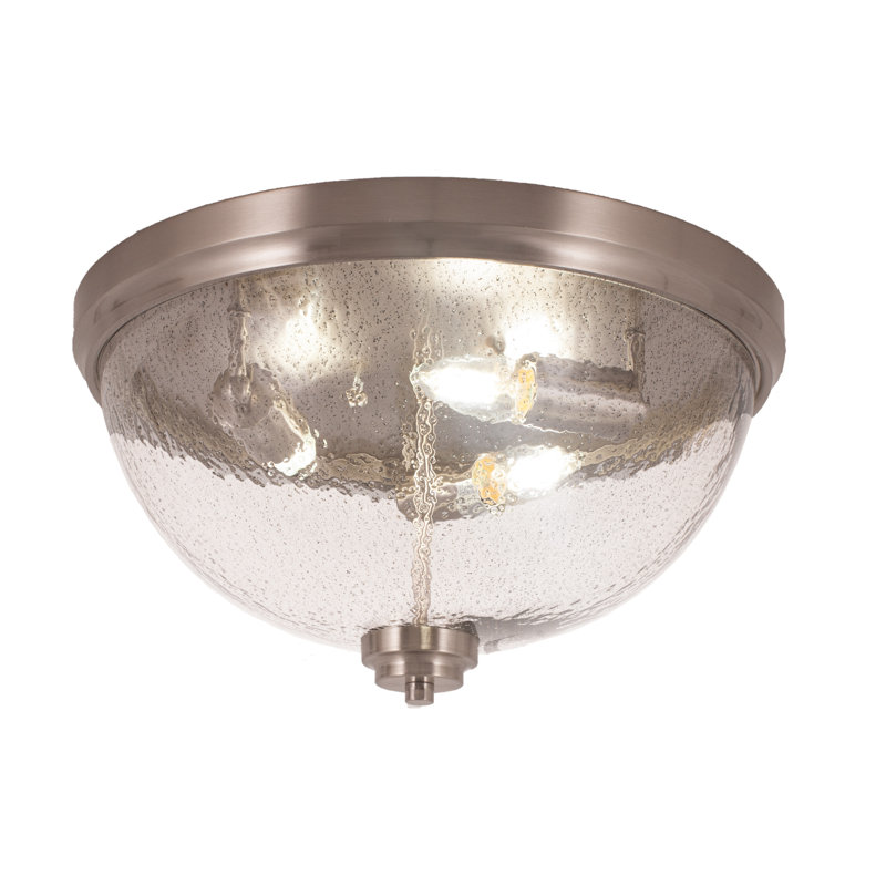 Plafonnier encastré 18 po, 4 ampoules, Nickel brossé