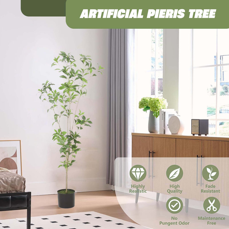 Pieris artificiel avec pot 47,2 po
