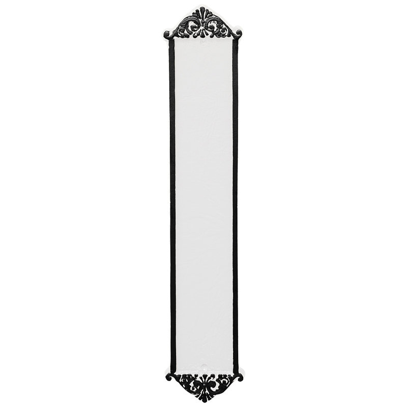 Plaque d’adresse murale sur 4 lignes, White / Black