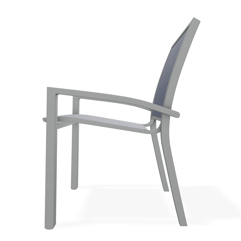 Kendall Outdoor Dining Chair, Graphite, Mavi