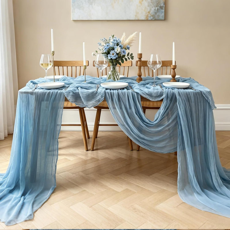 Chemin de table Dust Blue Cheesecloth