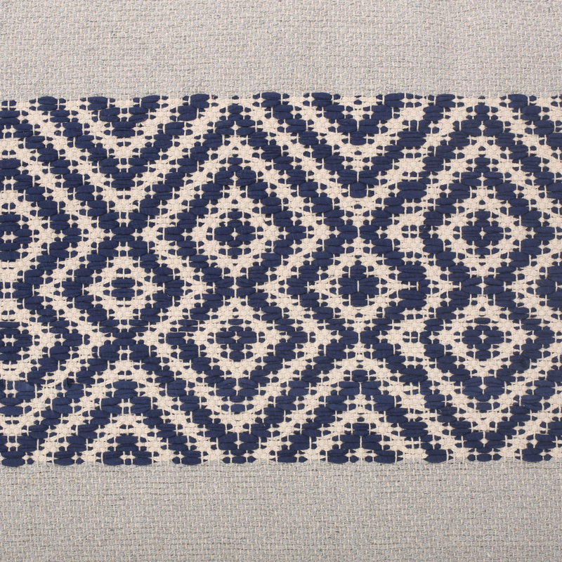 Repose-pieds Juniper, naturel, bleu et blanc