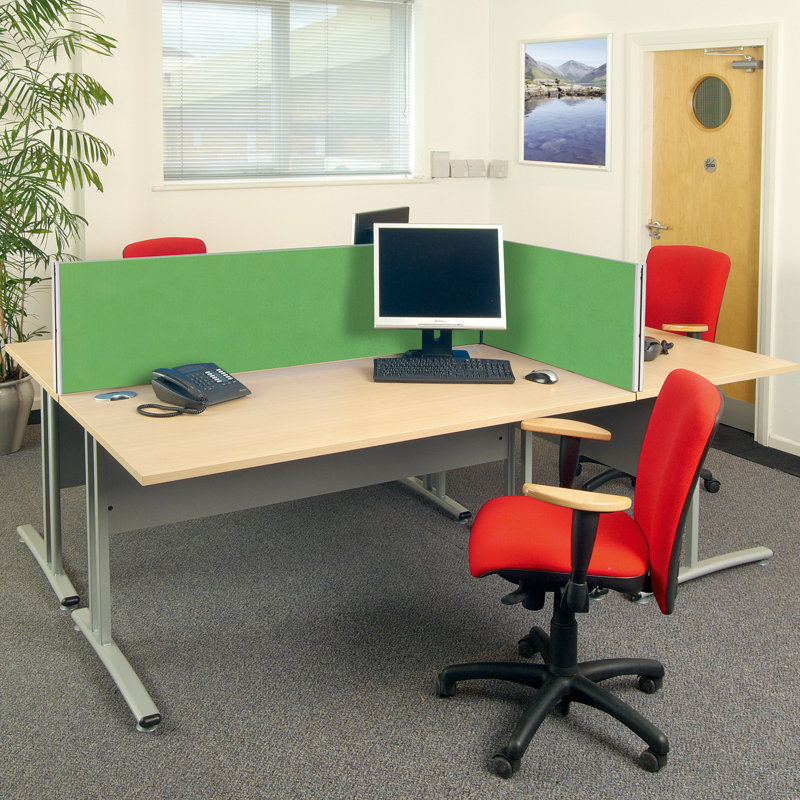Desk Dividers, 60cm H x 160cm W x 3cm D, Scarlet
