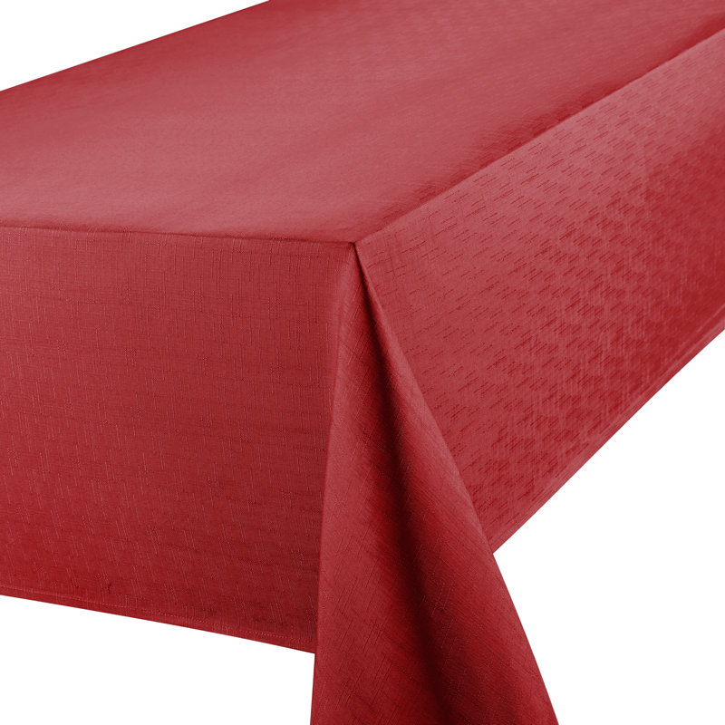 LINEN LOOK Kyleigh Tablecloth, 132cm W x 178cm L, Red