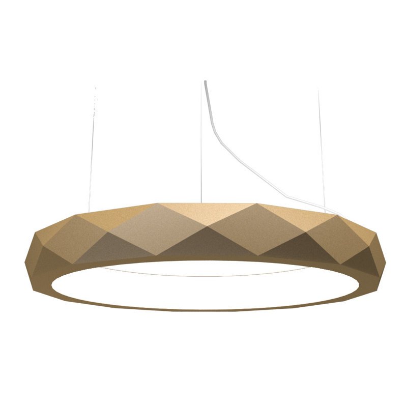 1 - Light LED Pendant, 2.36" H x 39.37" W x 39.37" D, Organic Cappuccino