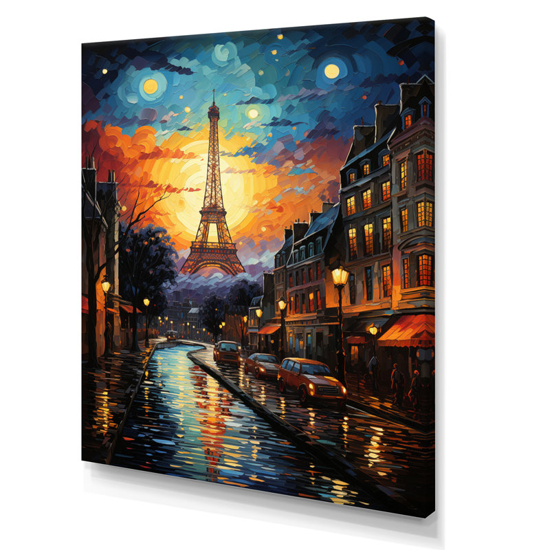«Paris In 19 Century» par Vincent sur toile, H 20 po x l 12 po x P 1 po, Toile tendue