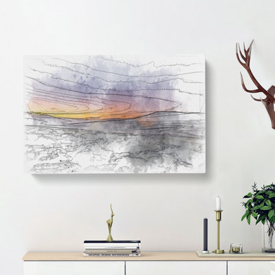Sunrise over the Yorkshire Dales - Wrapped Canvas Painting Print
