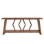 Console de style campagnard extra long de 70,9 po, canapé d'entrée étroit à 2 niveaux avec tablettes de rangement, table d'appoint rustique industrielle pour le salon, le couloir, le vestibule, le canapé derrière - finition brune-1830272604-1830272605