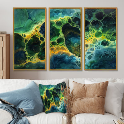 «Yellow Green», ensemble de reproductions d'art mural