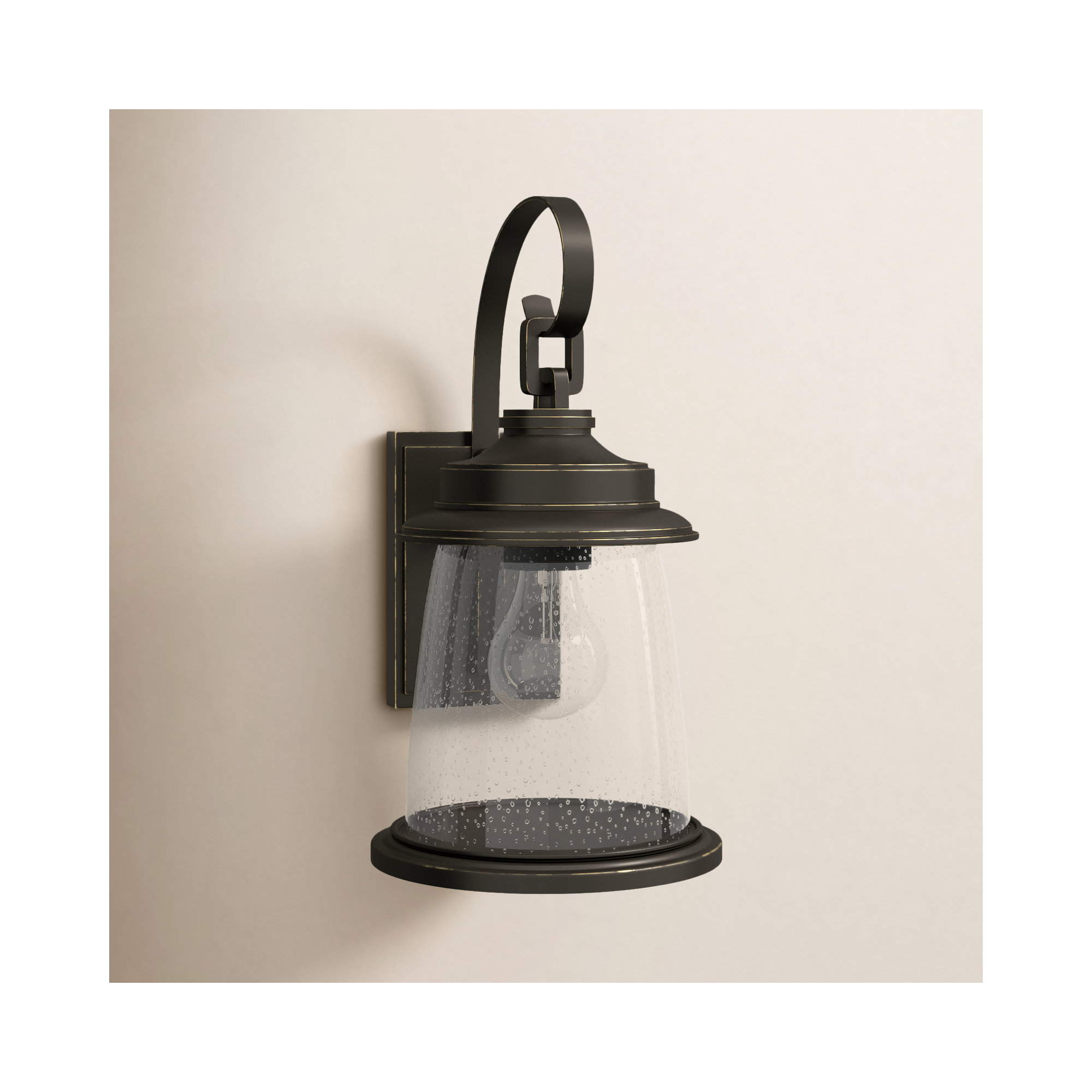 Single Light Bell Outdoor Wall Light, Antique Bronze, 16" H x 8.63" W x 10.25" D