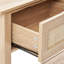 Console en rotin avec 3 tiroirs de rangement, table d'entrée en rotin avec porte coulissante en rotin naturel, table console pour salon, bureau, entrée ou mur de télévision