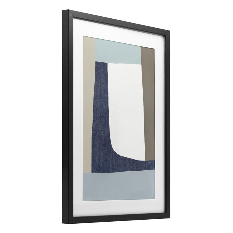 Earthy Natural Flow, reproduction encadrée sous verre, conception par Hannah Dawson, Cadre noir minuit, H 23 po x l 17 po