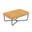 Ensemble de conversation d'extérieur en bois d'acacia et corde tissé avec table basse Lucca
