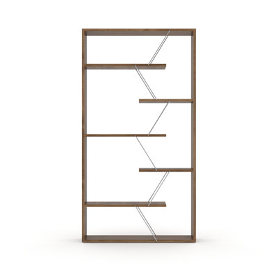 Furnish Home Store Wood Frame Etagere Open Back 6 Shelves Bookcase Industrial Bookshelf For Office And Living Rooms Modern Bookcases Large Bookshelf O