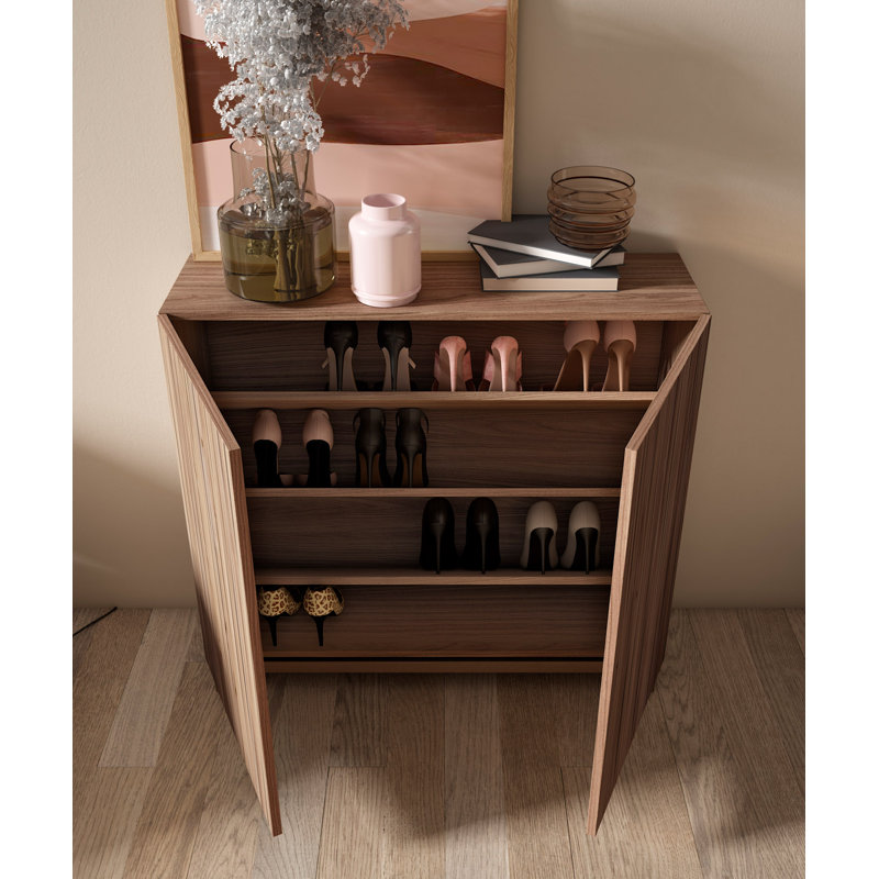 Copenhague 15 Pair Shoe Storage Cabinet, Brown