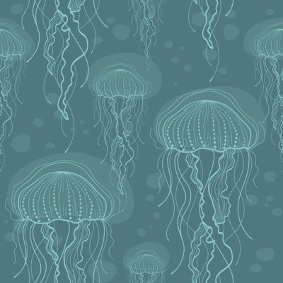 Jellyfish2 - Wrapped Canvas Print