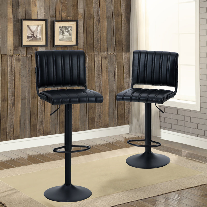 Tabouret pivotant à hauteur réglable, Noir