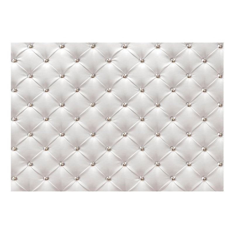 Adhésif mural Jim Peel & Stick - élégant motif Chesterfield blanc - adhésifs muraux amovibles, L 55 po x l 77 po
