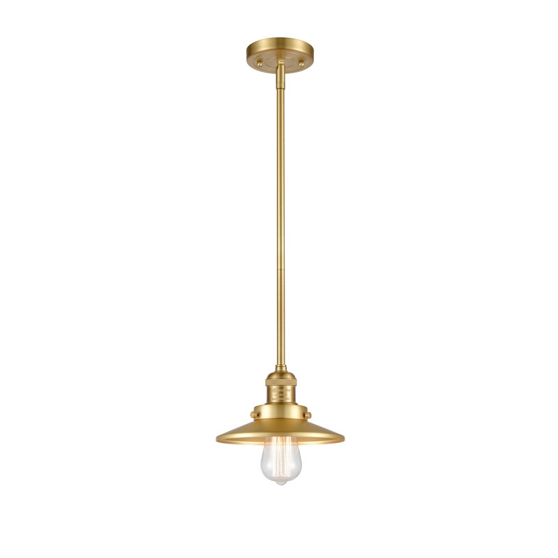 Luminaire suspendu conique à 1 lumière Gault, Or satiné