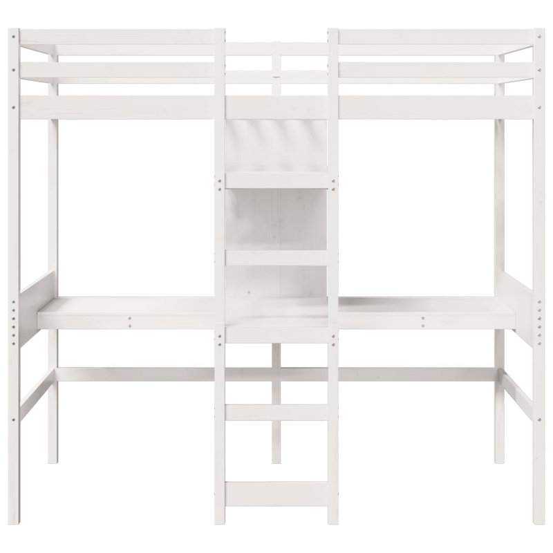 Sherbrooke High Sleepers with Trundle Included, White, Small Single (75 x 190 cm)