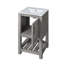 Ensemble de meuble-lavabo de salle de bain 16 po pour les petits espaces, meuble-lavabo avec lavabo rectangulaire en céramique, meuble-lavabo avec 1 porte et 1 tablette ouverte