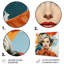 Portrait de femme orange et vert Mid Century II - Pop Art, art mural en métal-63485300