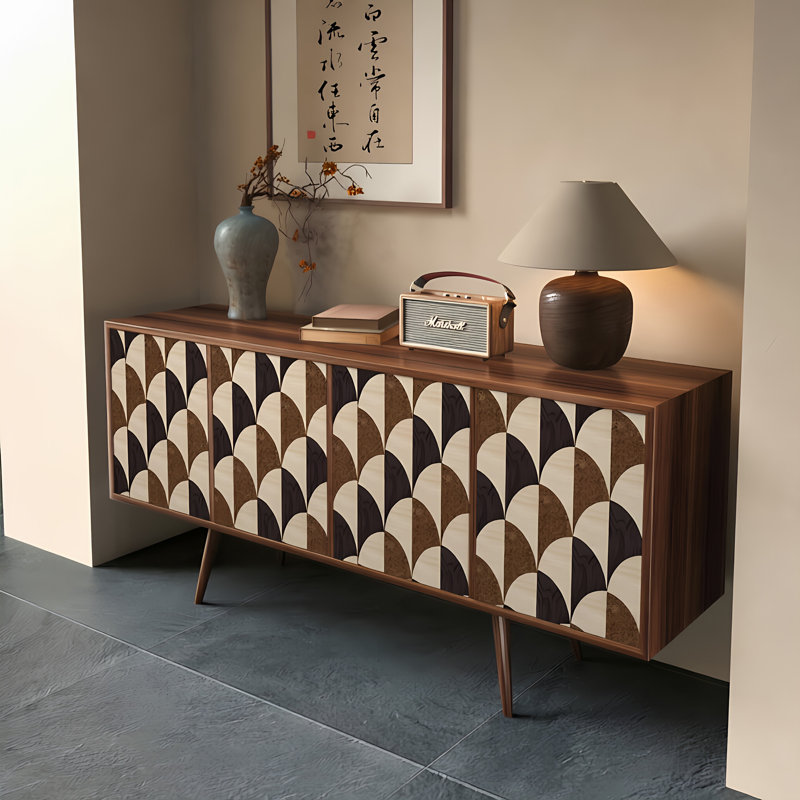 Buffet polyvalent simple et moderne, Marron foncé