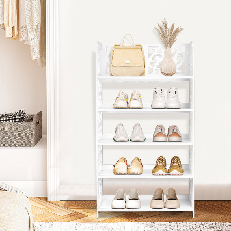 10 Pair Stackable Shoe Rack