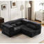 Canapé 3 places Mahjong surdimensionné avec sectionnel modulaire convertible, tissu polaire circulaire, aucun assemblage requis, mousse à mémoire de forme haute densité, oreillers pour une ambiance relaxante, matelas de sol à compression, modulaire sans os à monter soi-même.-202129056-202129246