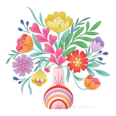 «Bold Bouquet On Canvas» par Gia Graham, reproduction