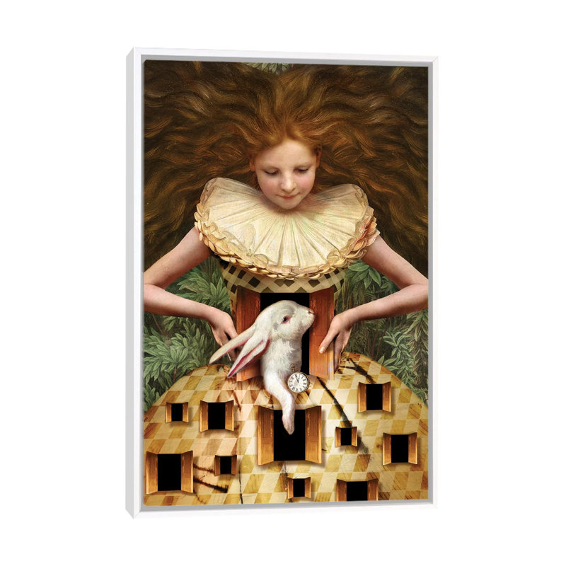 «Hello Alice» par Catrin Welz-Stein - impression d'art graphique, Toile blanche encadrée, H 40 po x l 26 po x P 1,5 po