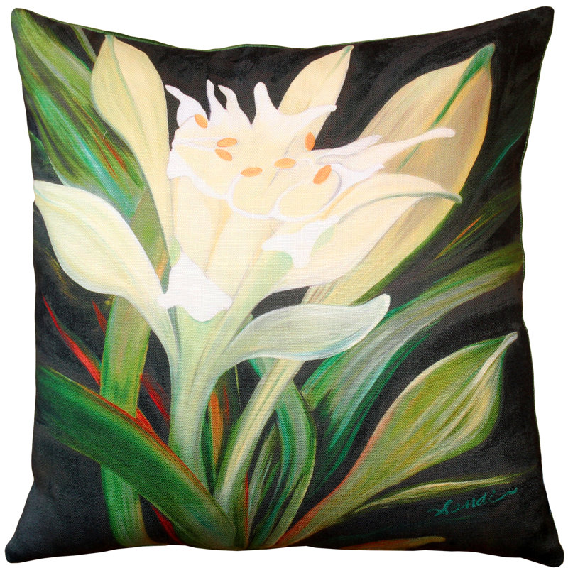 Floral Reversible Throw Pillow