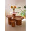  Ensemble de 4 tables d'appoint en bois d'acacia avec bases Tambour - 24 po de hauteur