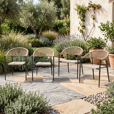 4 fauteuils d'extérieur 4 pièces