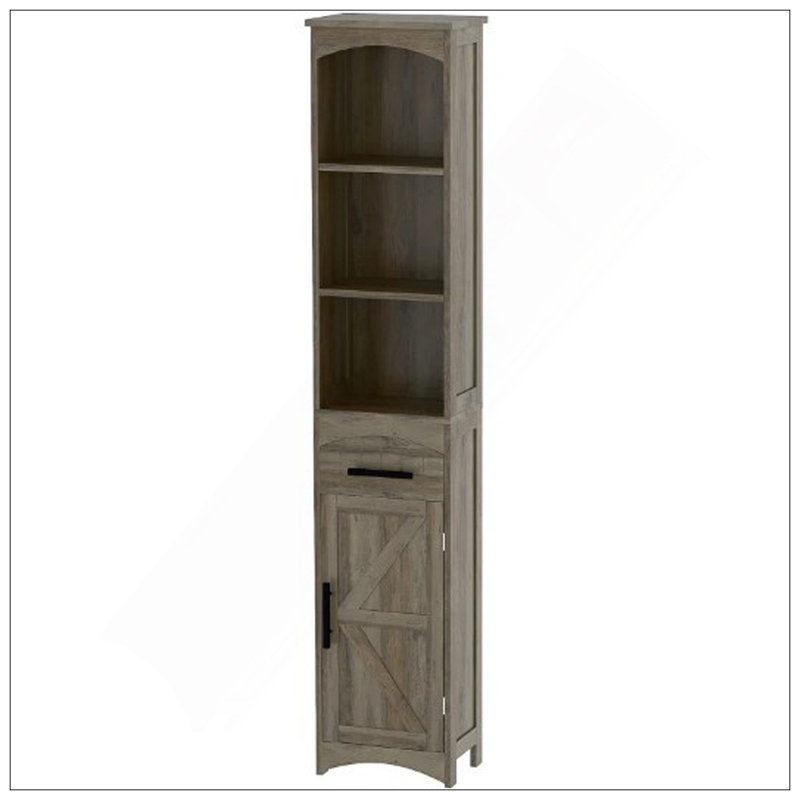 Armoire de rangement étroite, étroite et étroite avec tiroir, Gris