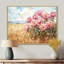 Inde pivoines dans le champ de blé I - pivoines, art mural-893219714-893219715-893219705