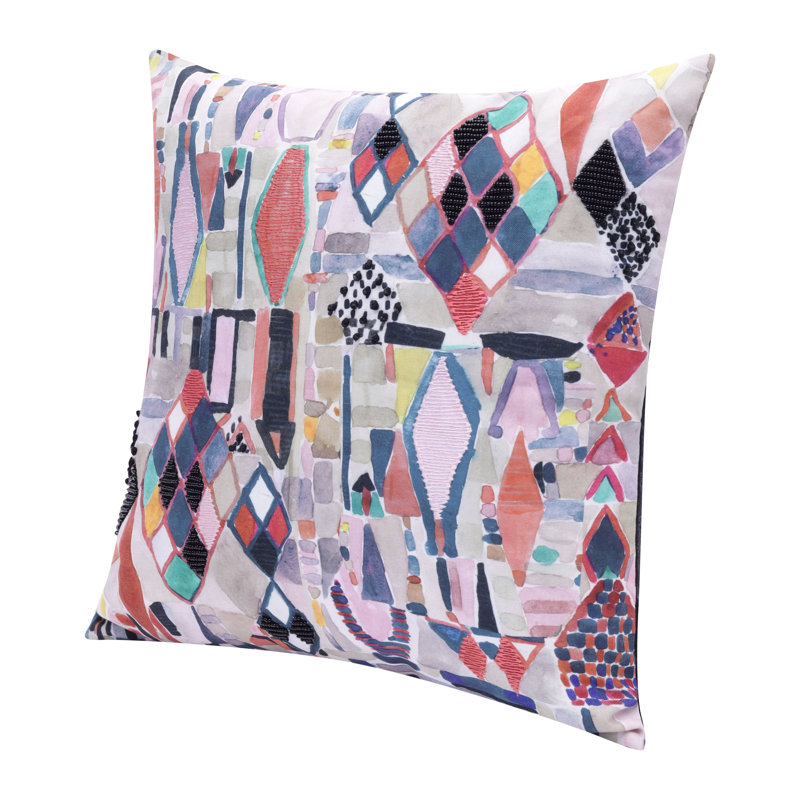 Abstract Textured Polyester Pillow Cover, Square 20", Polyester