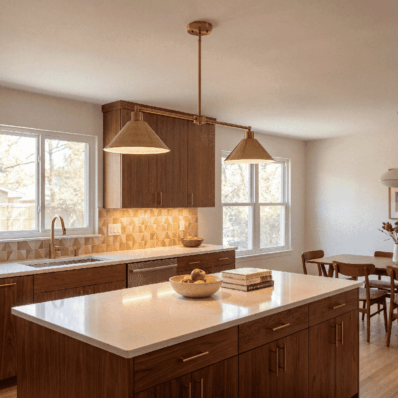 Moderne 2-Light Chandelier